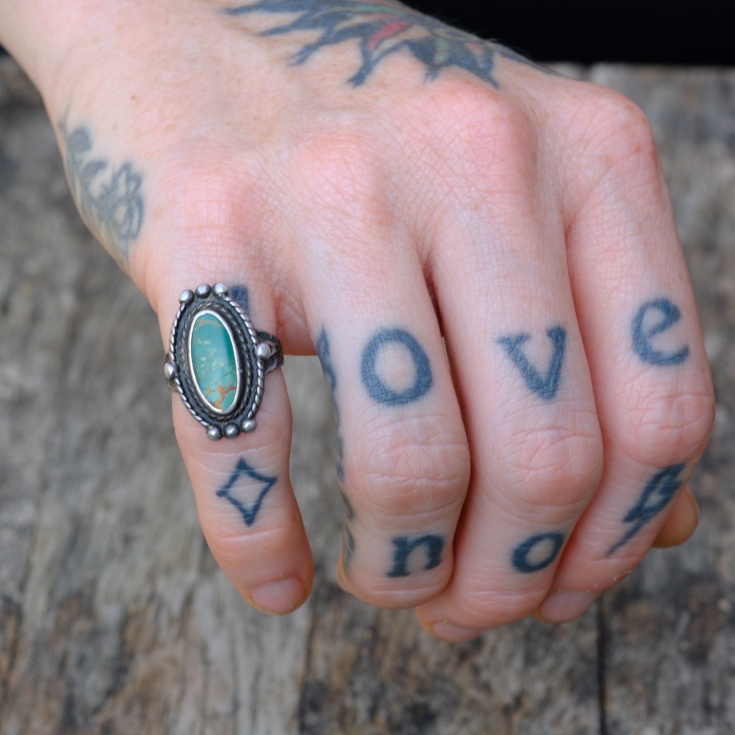 Vintage Sterling Turquoise Ring 4