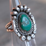 Vintage Sterling Turquoise Ring 4.75