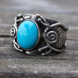 Vintage Sterling Turquoise Band 6.5