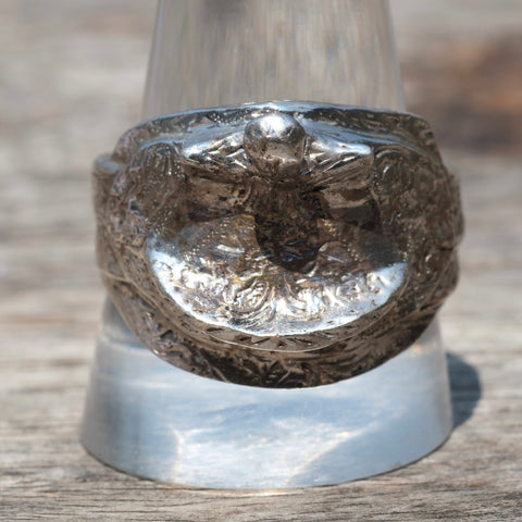 Vintage Sterling Silver Saddle Ring 13