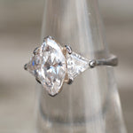 Vintage Sterling CZ Cocktail Ring 6