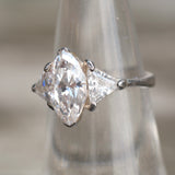 Vintage Sterling CZ Cocktail Ring 6
