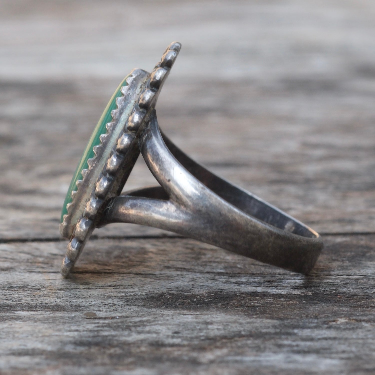 Vintage Sterling Turquoise Ring 5.75