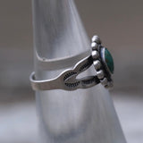 Vintage Sterling Turquoise Ring 3.75