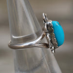 Vintage Sterling Turquoise Ring 5.25