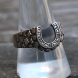 Vintage Sterling Silver Horseshoe Ring 10.25
