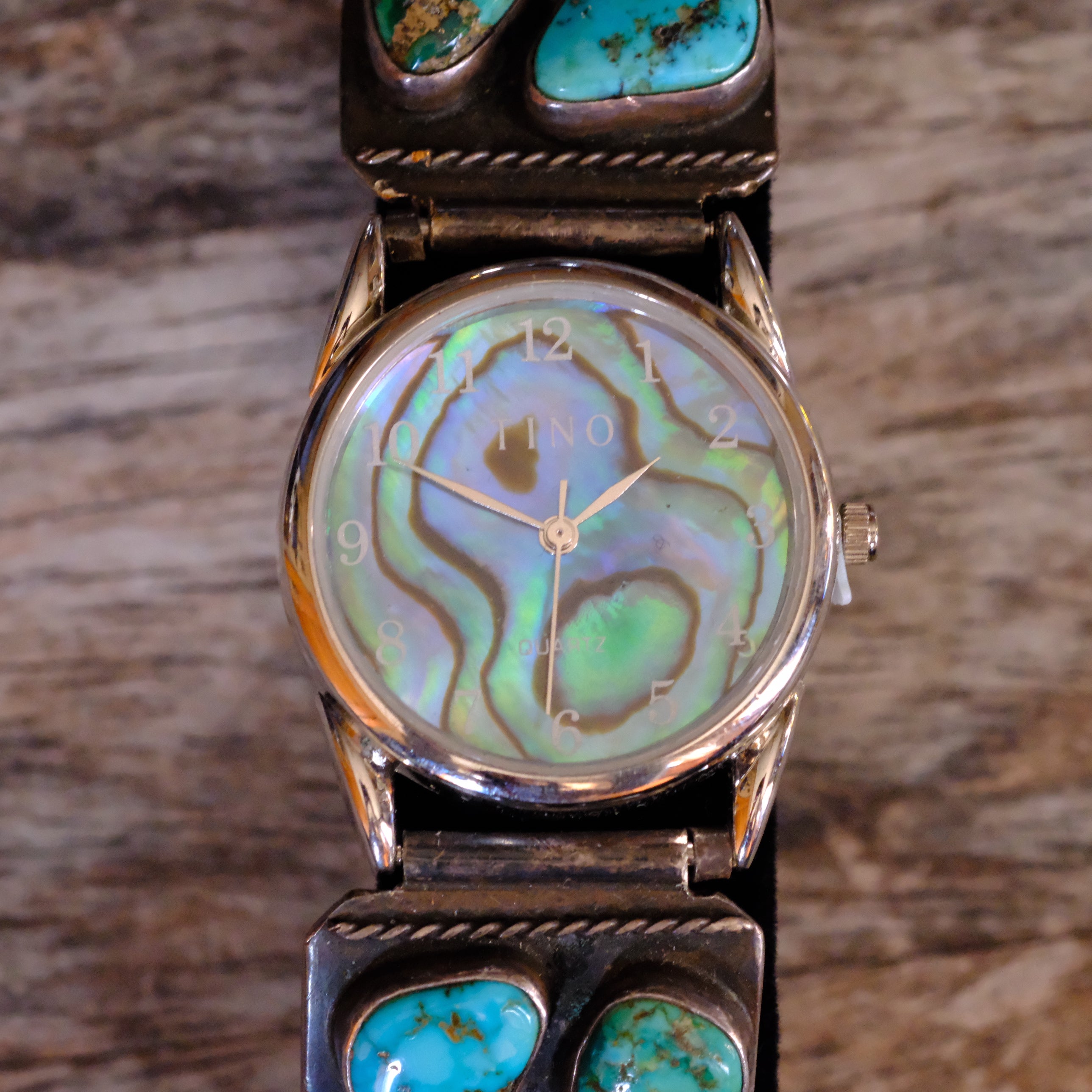 Vintage Sterling 6-Stone Turquoise Watch