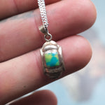 Vintage Sterling Silver Chrysocolla Necklace