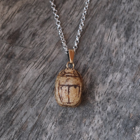 Vintage Egyptian Scarab Necklace