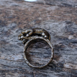 Vintage Sterling Panther Ring 9