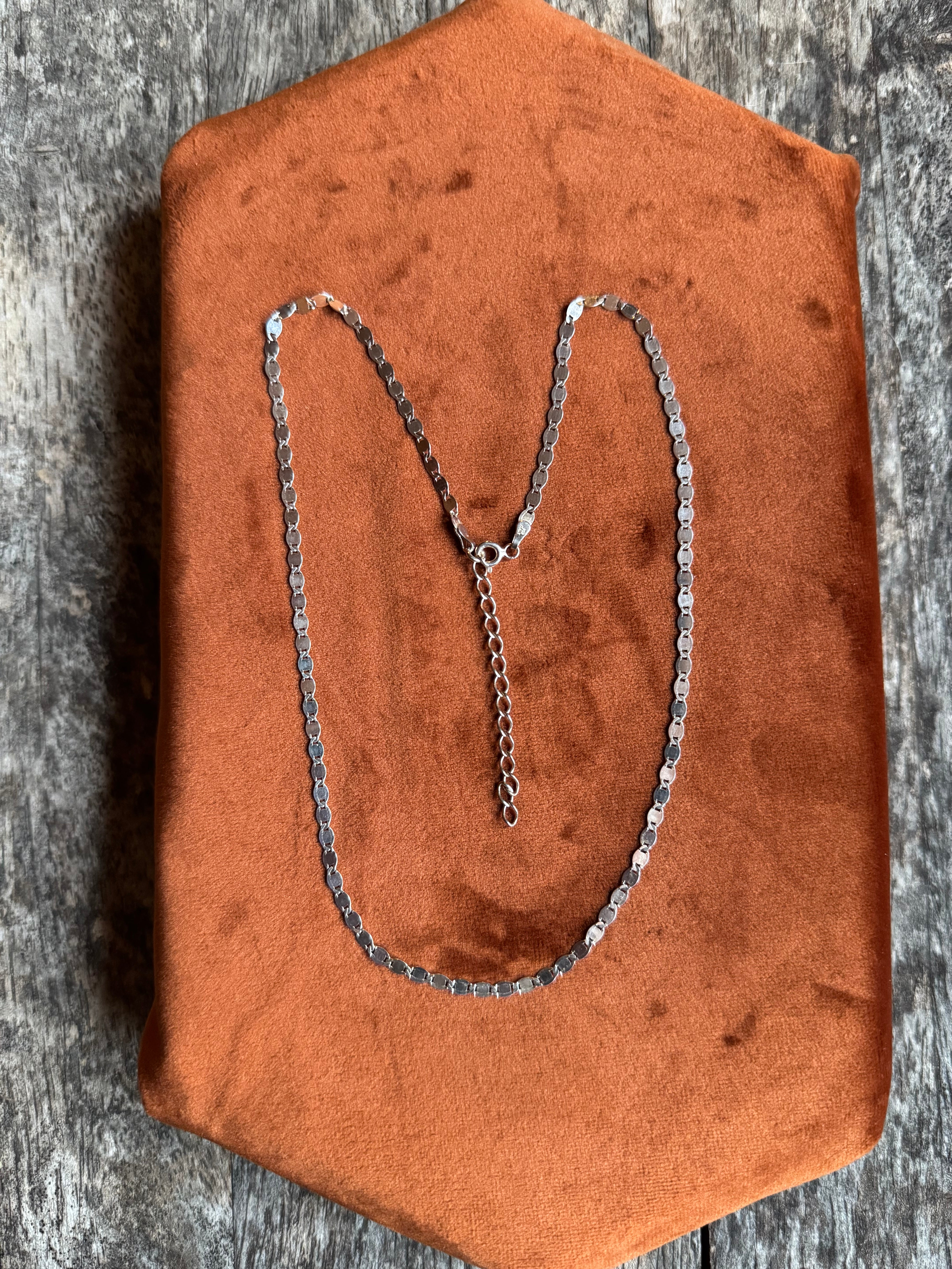 Vintage Sterling Silver 16” Coin Link Chain
