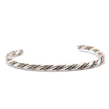 Vintage Sterling Silver Twisted Cuff Bracelet 6.25"