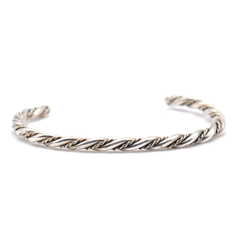 Vintage Sterling Silver Twisted Cuff Bracelet 6.25"