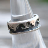 Vintage Sterling Wave Band 6.75