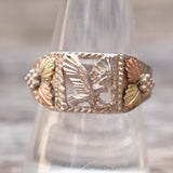 Vintage Sterling and 12k Gold Eagle Ring 8.5
