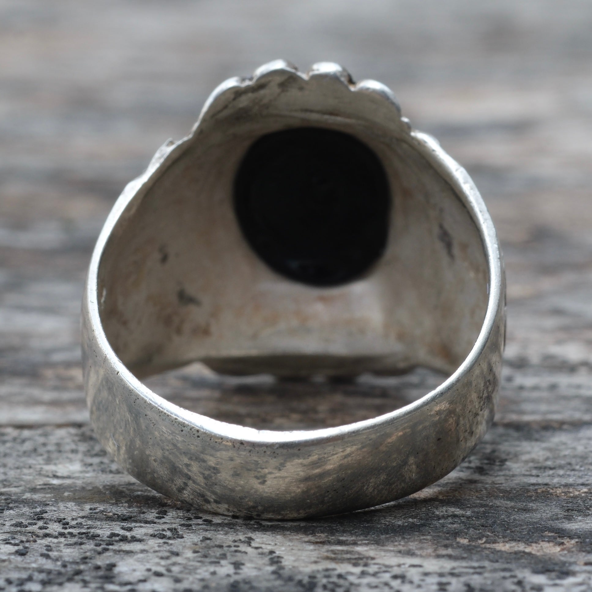 Vintage Sterling Peru Souvenir Ring 10.75