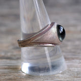 Vintage Sterling Glass Deco Ring 10.5