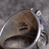 Vintage Sterling Silver Lucky Horseshoe CZ Ring 9.25