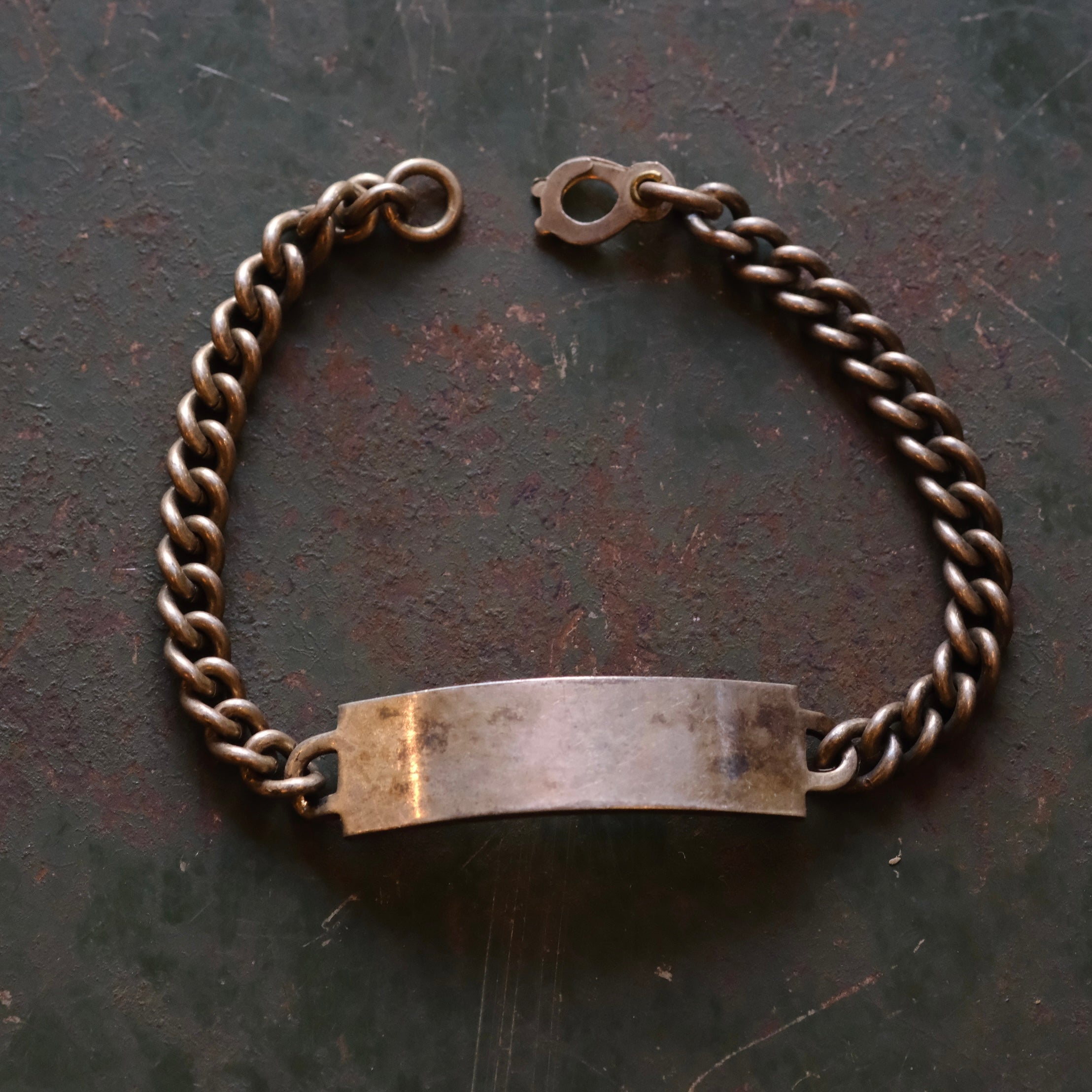 Vintage Sterling Silver Military ID Bracelet