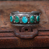 Incredible Vintage Sterling Turquoise Cuff