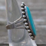 Vintage Sterling Turquoise Ring 5.25