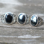 1980's Vintage Sterling Hematite Thunderbird Ring