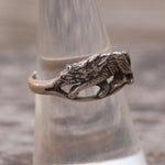 Vintage Sterling Silver Wolf Band 7.75