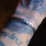 Vintage Sterling Stamped Cuff Bracelet