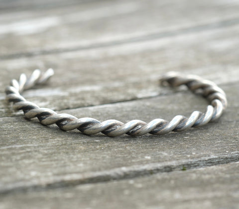 Vintage Sterling Silver Twisted Cuff