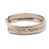 Vintage Sterling Silver Southwestern Patterned Cuff Bracelet 6.75"