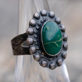 Vintage Sterling Fred Harvey Era Turquoise Ring 5