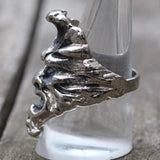 Vintage White Bronze Biker Ring 9