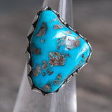 Vintage Sterling Chunky Turquoise Ring 4