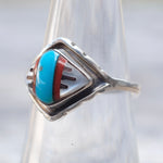 Vintage Sterling Zuni Inlay Band 6.5