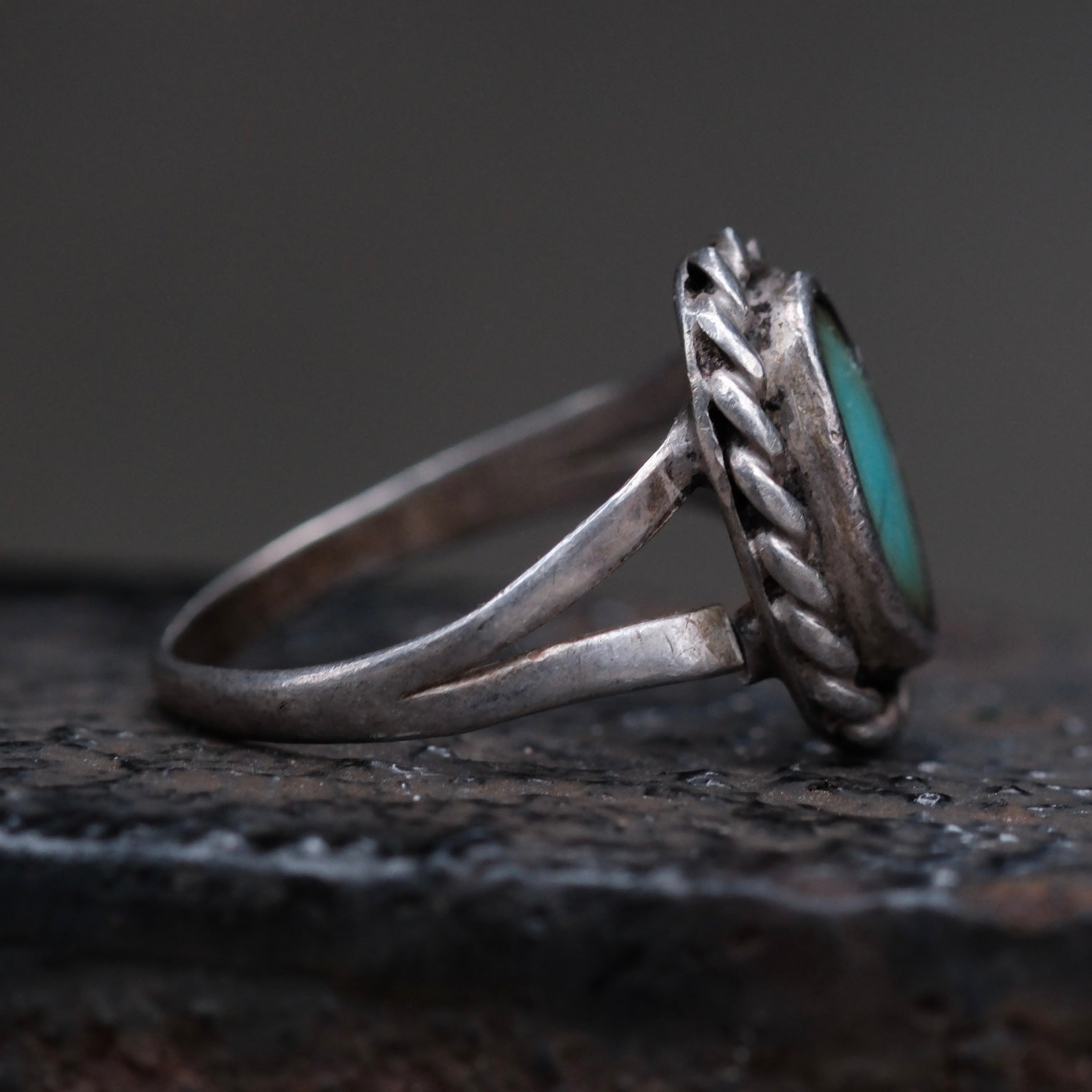 Vintage Sterling Turquoise Ring 5