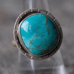 Vintage Sterling Turquoise Ring 8.25