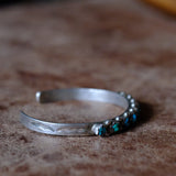 Vintage Sterling Turquoise Cuff Bracelet 6.5"