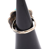 Vintage Sterling Turquoise Roper Ring 5.75