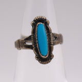 Vintage Sterling Turquoise Ring 3.75
