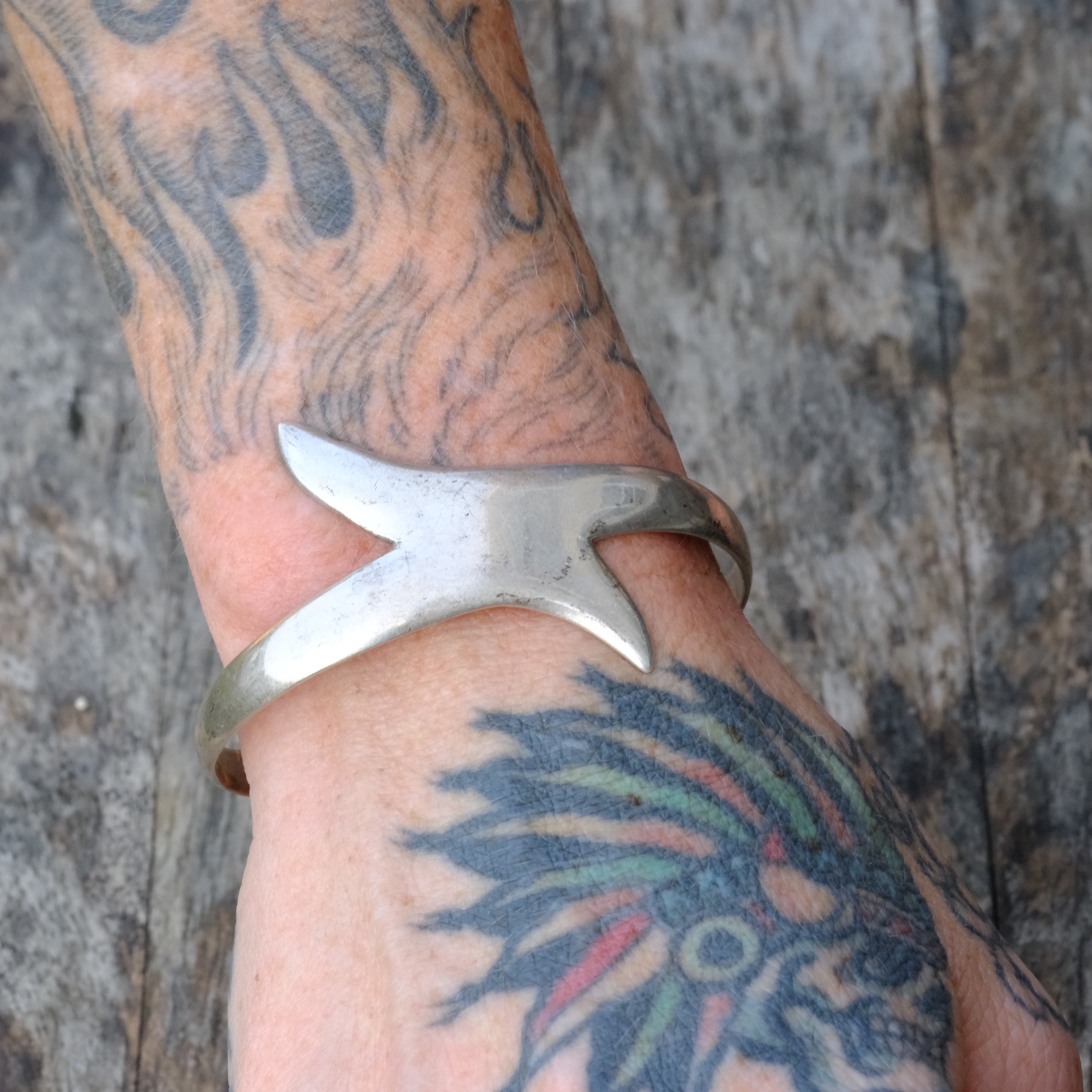 Vintage Sterling Silver Cuff Bracelet