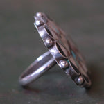 Vintage Sterling Zuni Inlay Ring 5.5