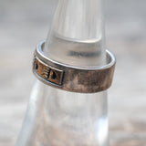 Vintage Sterling and 14k Gold Band Ring 6