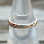 Vintage Sterling Fish Stamped Band Ring 6.75