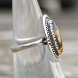 Vintage Sterling Tigers Eye Ring 6.25