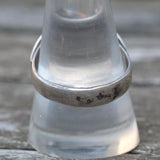 Vintage Sterling Turquoise and Coral Ribbed Band Ring 10.5