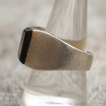 Vintage Sterling Onyx Signet Ring 9.75