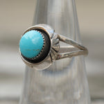 Vintage Sterling Turquoise Ring 5.75