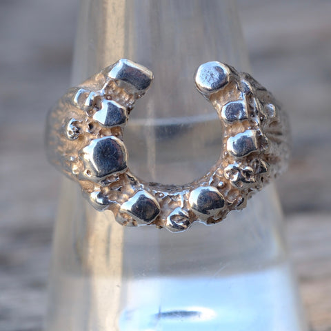 Vintage Sterling Silver Horseshoe Ring 9.75