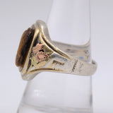 Vintage Sterling Tigers Eye Centurion Signet Ring 9.5