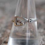 Vintage Sterling Silver Buckle Ring 9